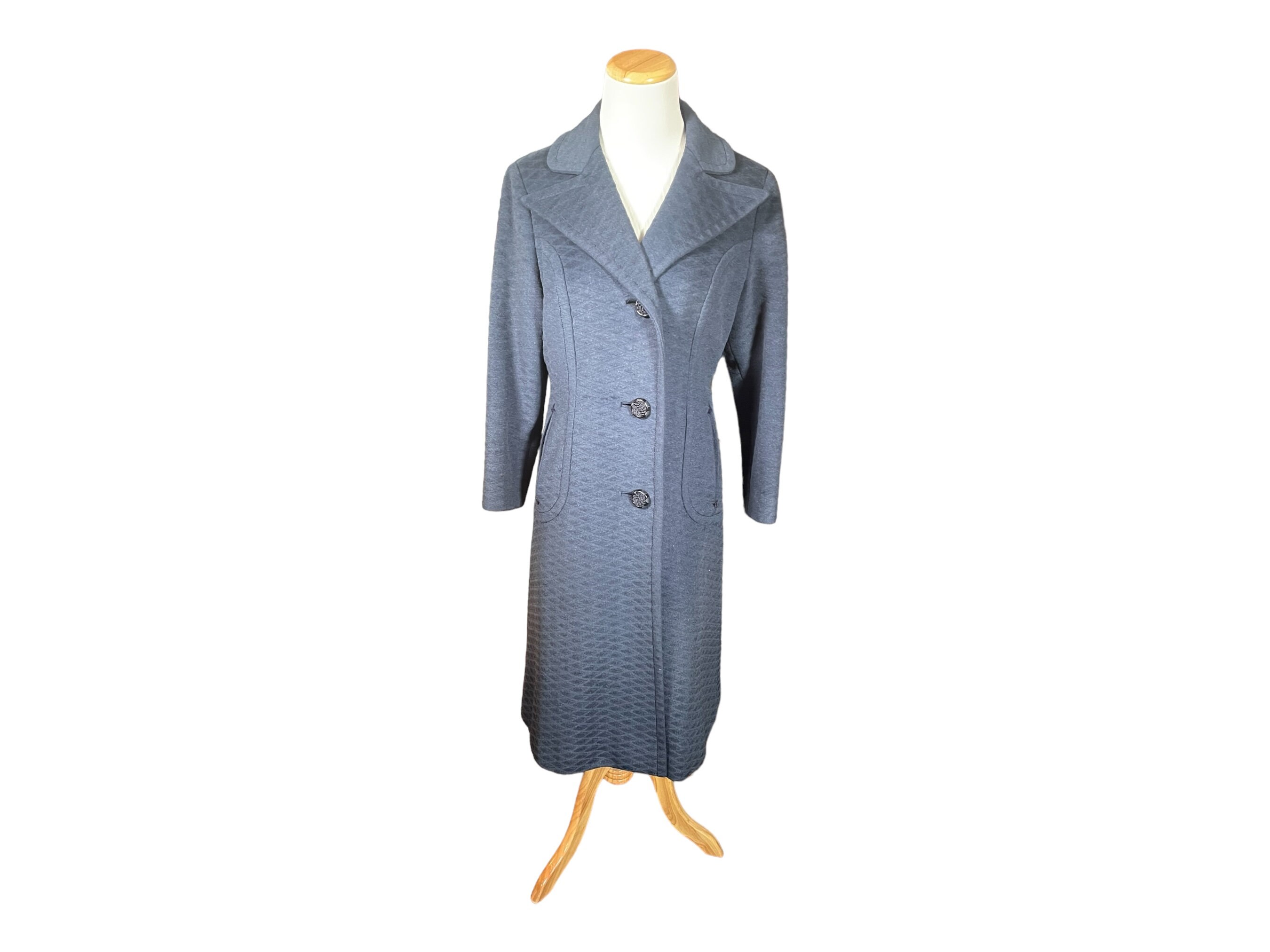 Vintage 1990s Navy Wool Winter Maxi Jacket Woman's Small Coat - Etsy