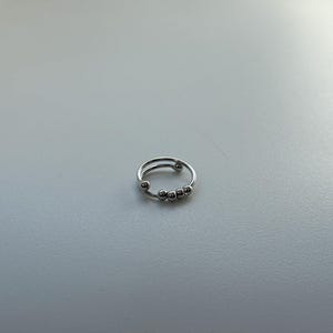 Angst Ring, Fidget Ring Edelstahl, Spinner Bead Ring, Stressabbau Schmuck, einstellbare Anti-Angst Ring, Meditation Geschenk