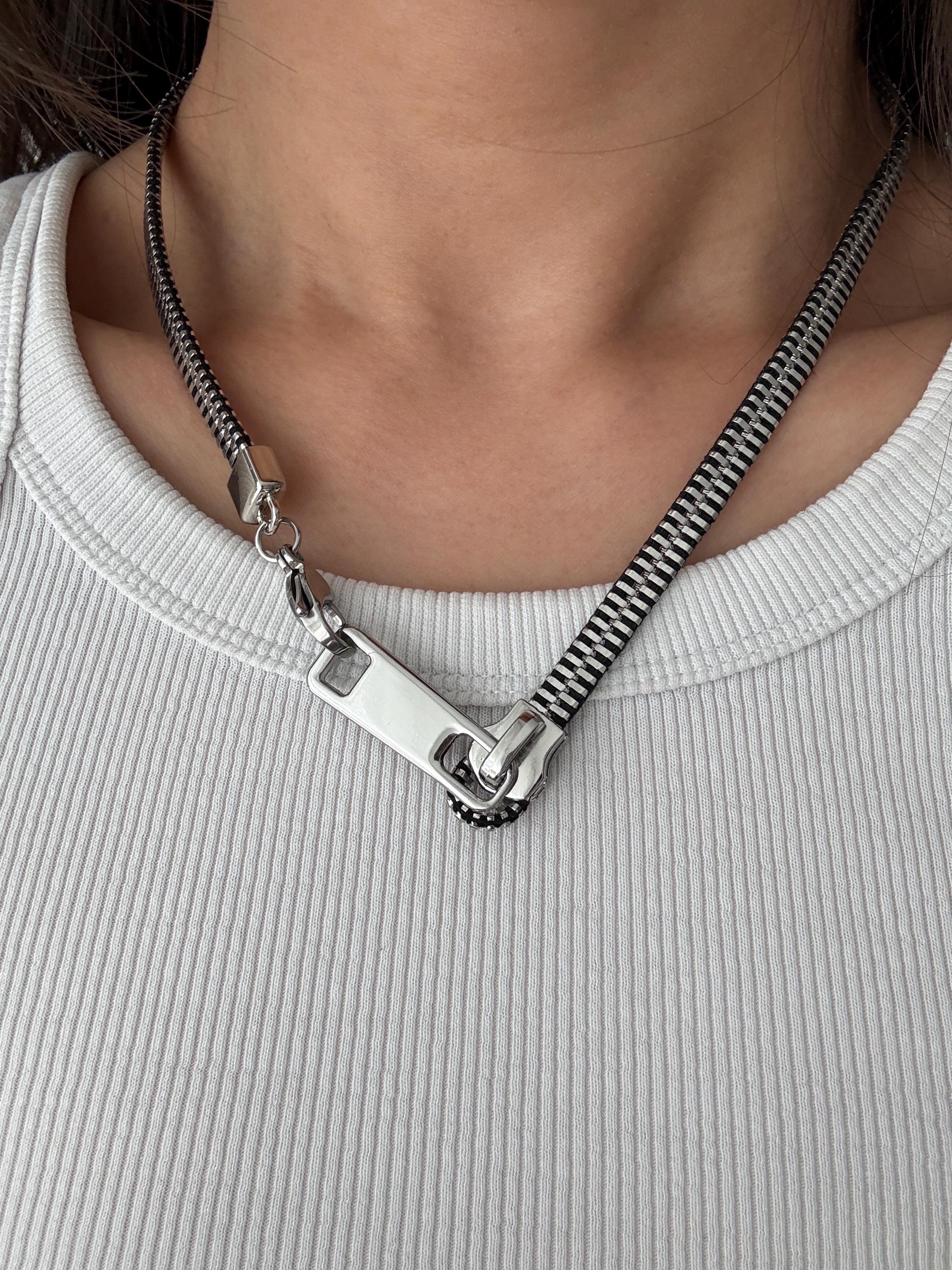 Zipper Y Necklace - Etsy