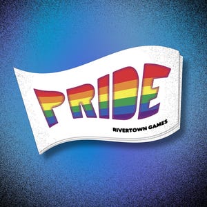 Vinyl, weatherproof and holographic PRIDE rainbow sticker