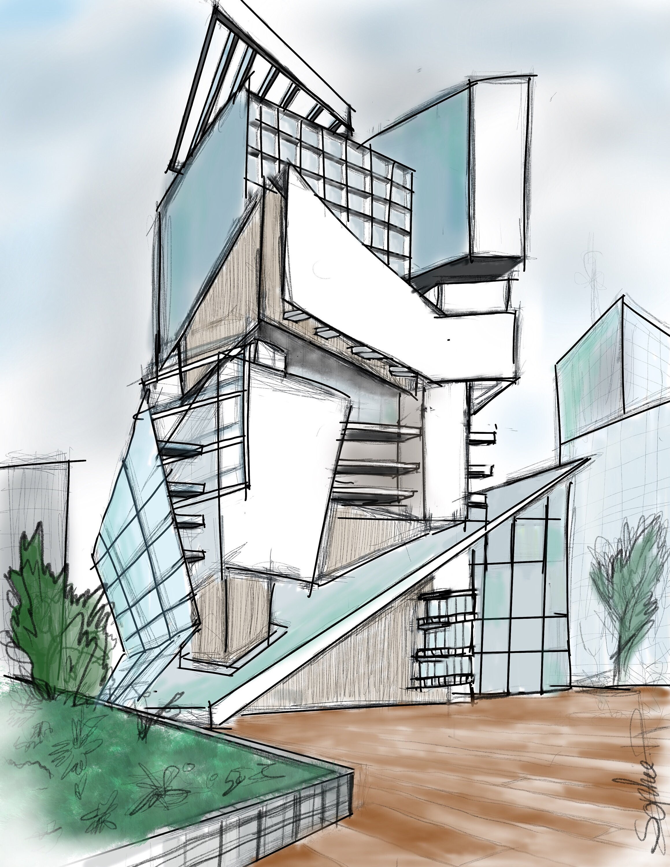 Futuristic Architect Building - Etsy