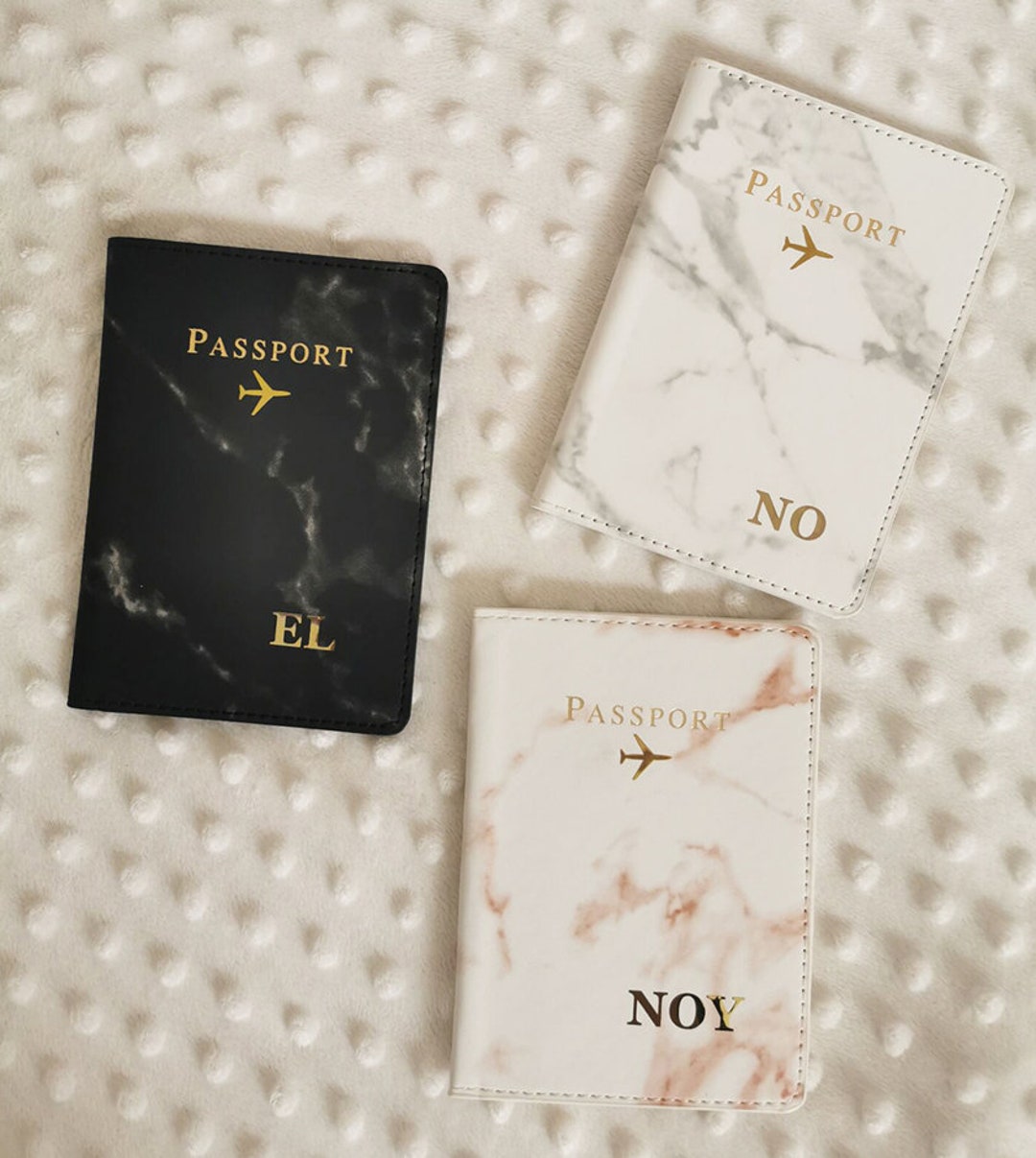 Customized Passport Cover, Marble Passport Holder, Pu Leather Passport
