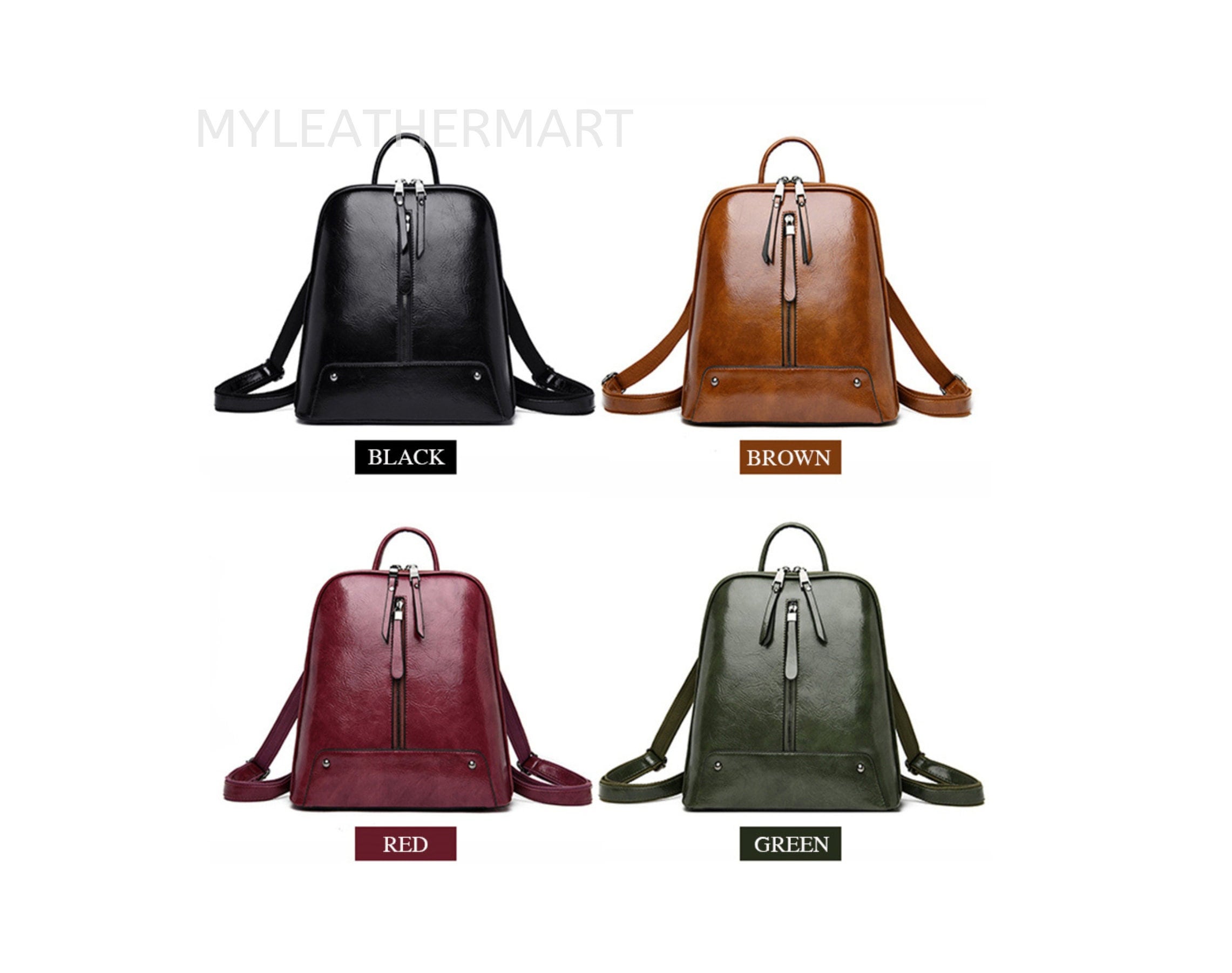 S zone women's leather cheap backpack