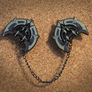 Arcane | Enamel Pin | Fanmade | Ambessa&#39;s Twin Drakehound Chain Blades
