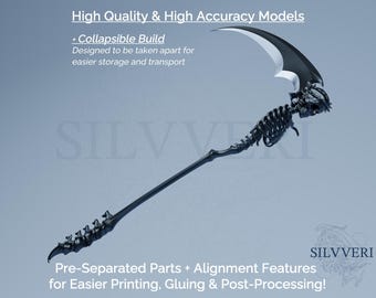 Accesorio de guadaña de Undertaker para cosplay - Black Butler - Archivos STL de descarga instantánea para impresión 3D