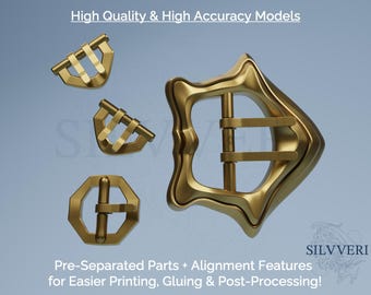 Zestaw akcesoriów Miss Fortune Buckles do cosplayu - League of Legends - Pliki STL do natychmiastowego pobrania w celu druku 3D