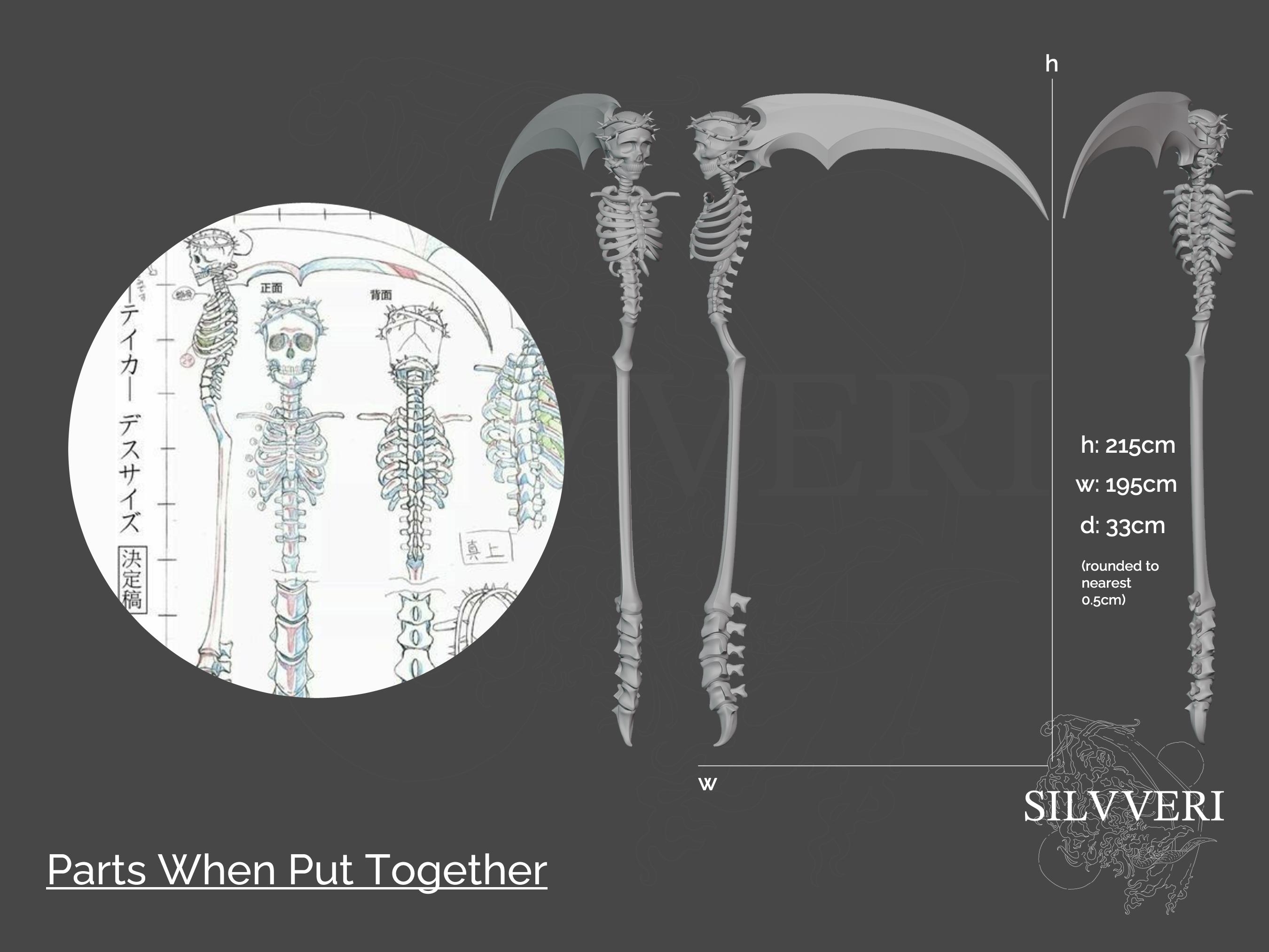アンダーテイカーの鎌型コスプレ小道具 - 黒執事 - 3Dプリント用STL