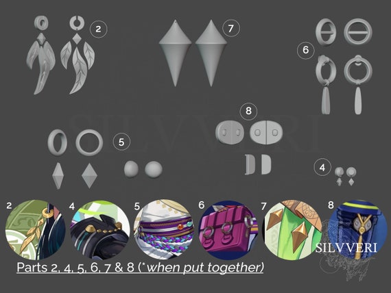 Tighnari Accessories Bundle for Cosplay - Genshin Impact - Instant