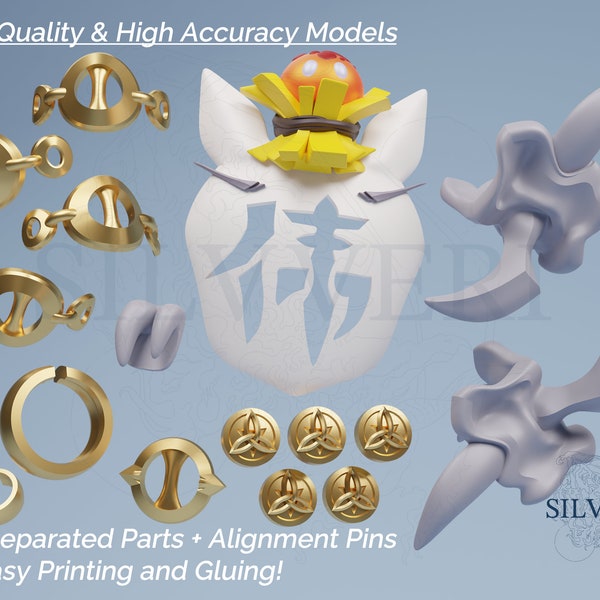 Unusual Hilichurl Accessories Bundle for Cosplay - Genshin Impact - Instant Download STL Files for 3D Printing