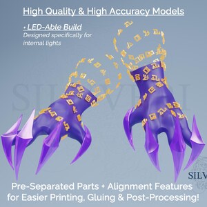 Cyno Pactsworn Pathclearer Burst Claws for Cosplay - Genshin Impact - Instant Download STL Files for 3D Printing