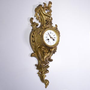 Französische Rokoko Bronze Wanduhr von L.P. Japy im 19