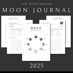 Moon Journal 2025 | New & Full Moon Journal Pages | Digital Download | Moon Phases