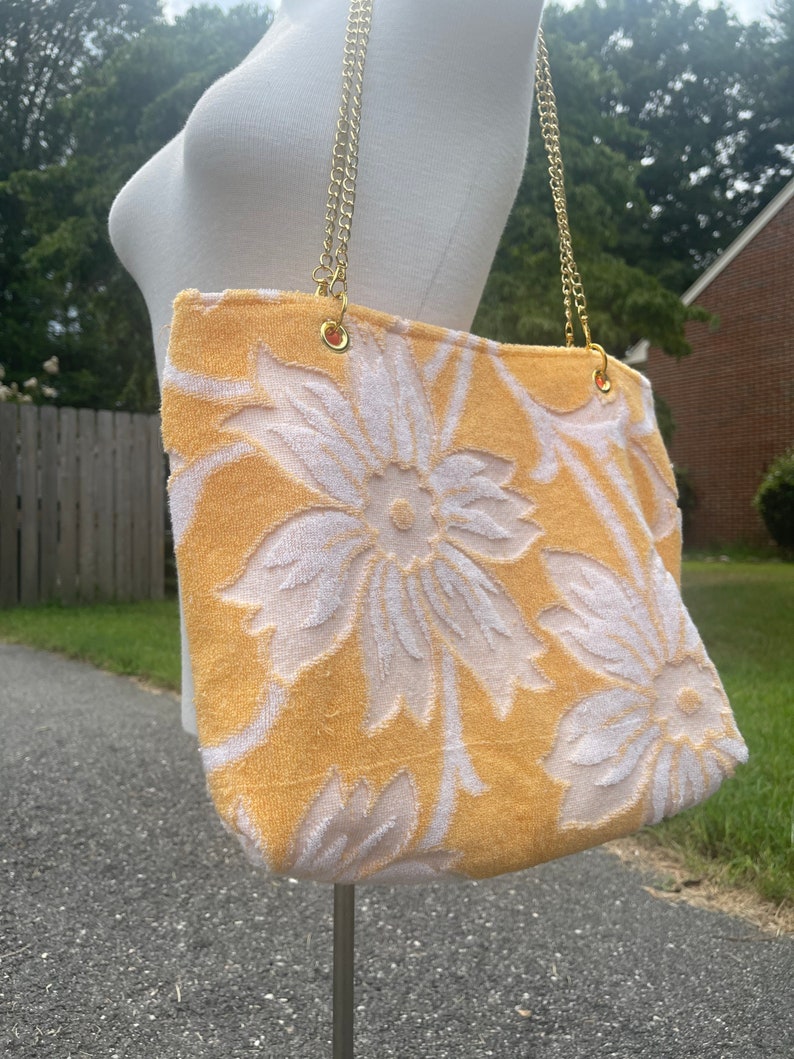 Vintage Beach Towel Tote Bag Etsy