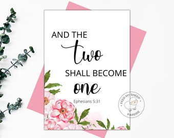 Printable Christian Wedding Card Wedding Card Christian Wedding Card ...