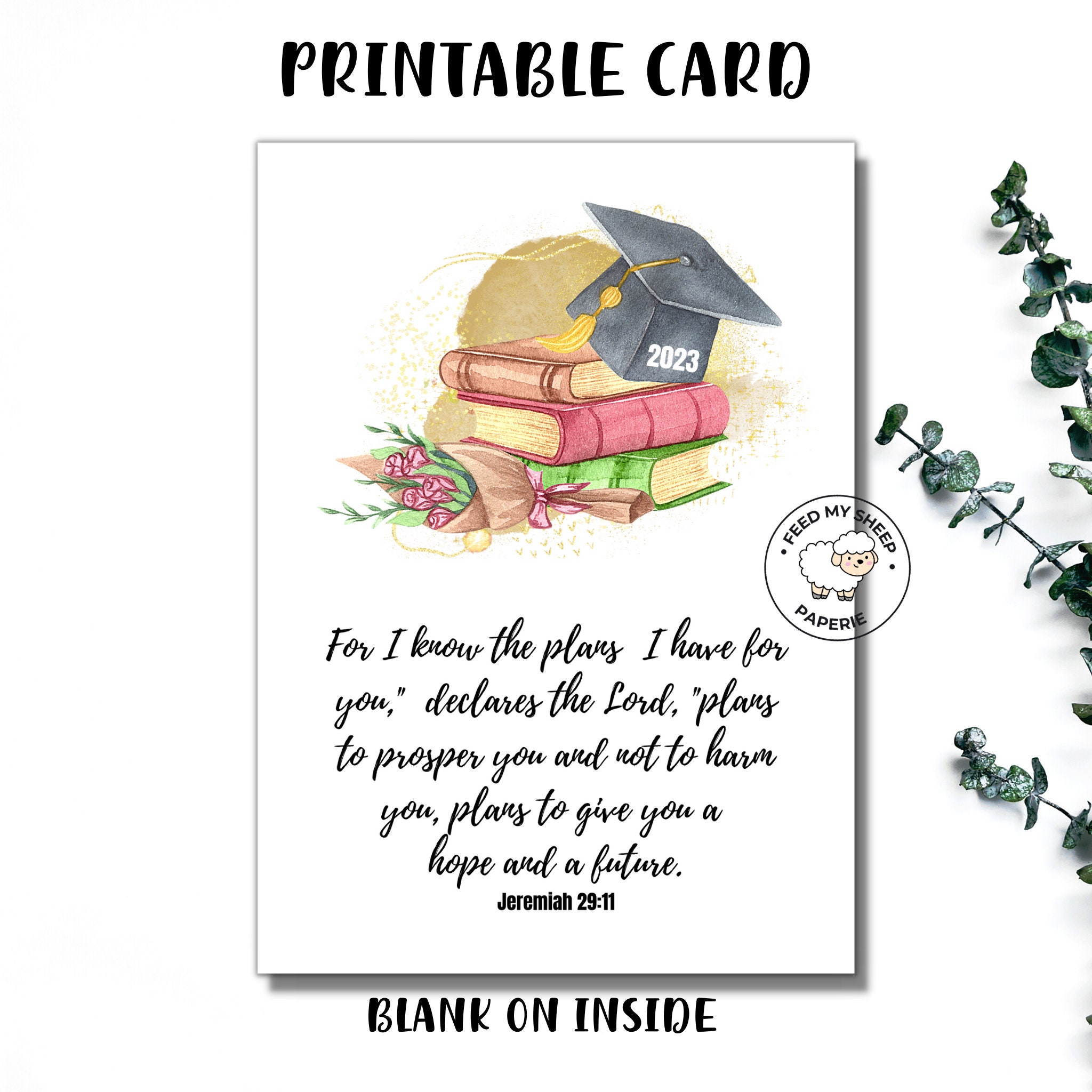 Graduation Christian Card Printable Graduation Card - Etsy