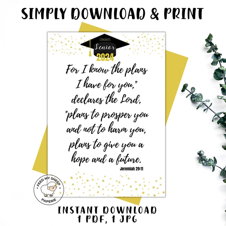 GRADUATION CARD | GRAD Christian Card | Meaningful Graduation Card | 5 ...