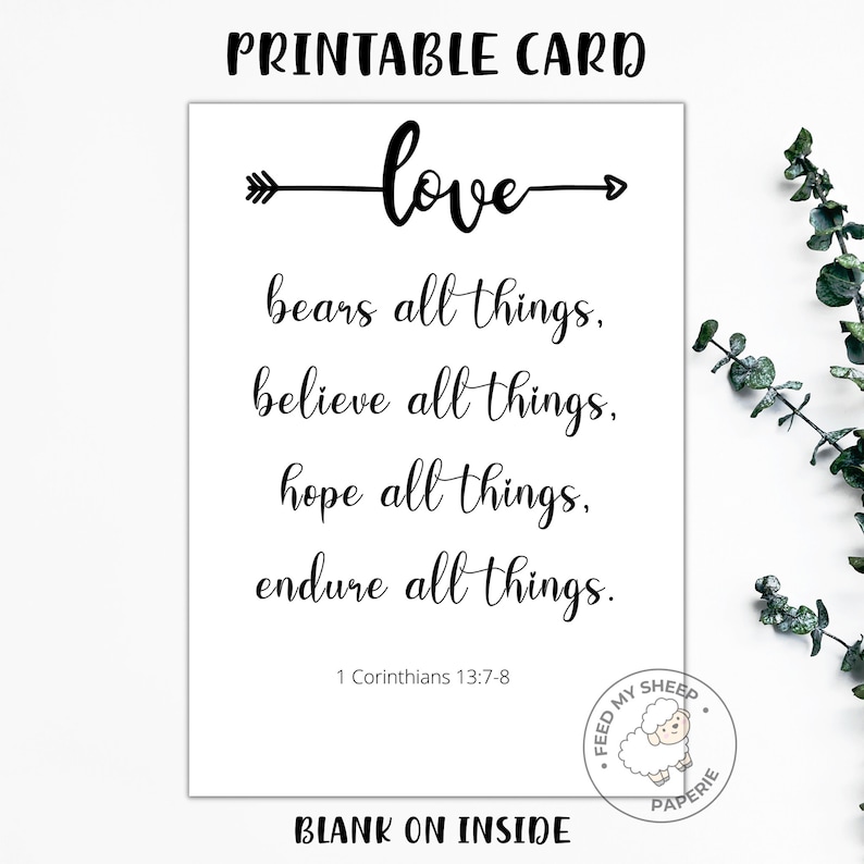 Christian Card Wedding Card Printable Christian Wedding Card Christian ...