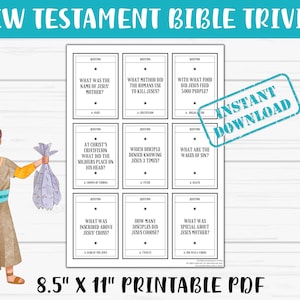 Bible Trivia New Testament Cards | Bible Trivia Questions | Printable ...
