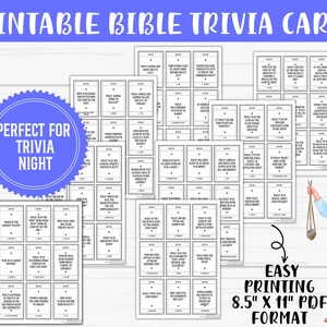 BIBLE TRIVIA BUNDLE | Old &amp; New Testament Trivia Cards | Bible Trivia ...