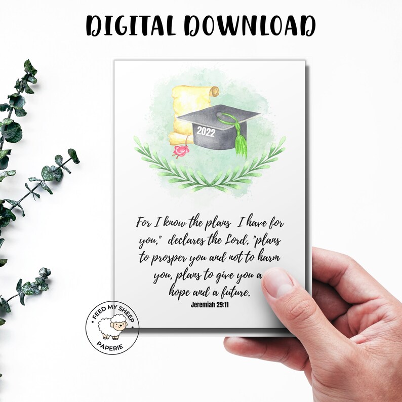 GRADUATION CARD Graduation Christian Card Meaningful - Etsy