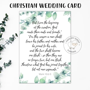 Printable Christian Wedding Card Wedding Card 5x7 Wedding Card Instant ...