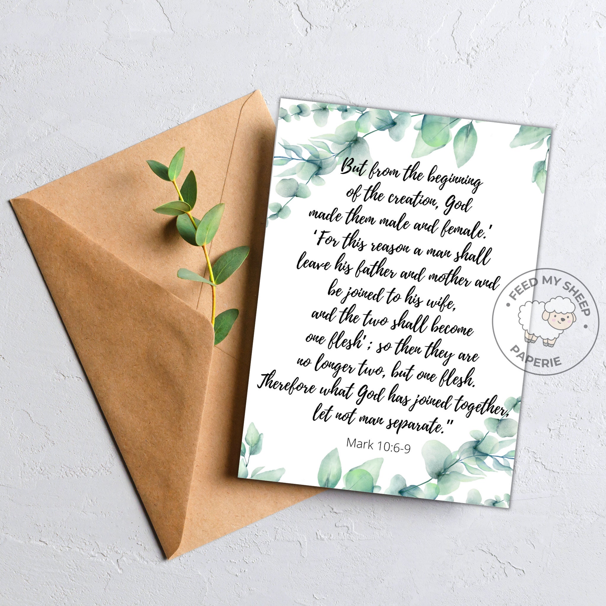 Printable Christian Wedding Card Wedding Card 5x7 Wedding Card Instant ...