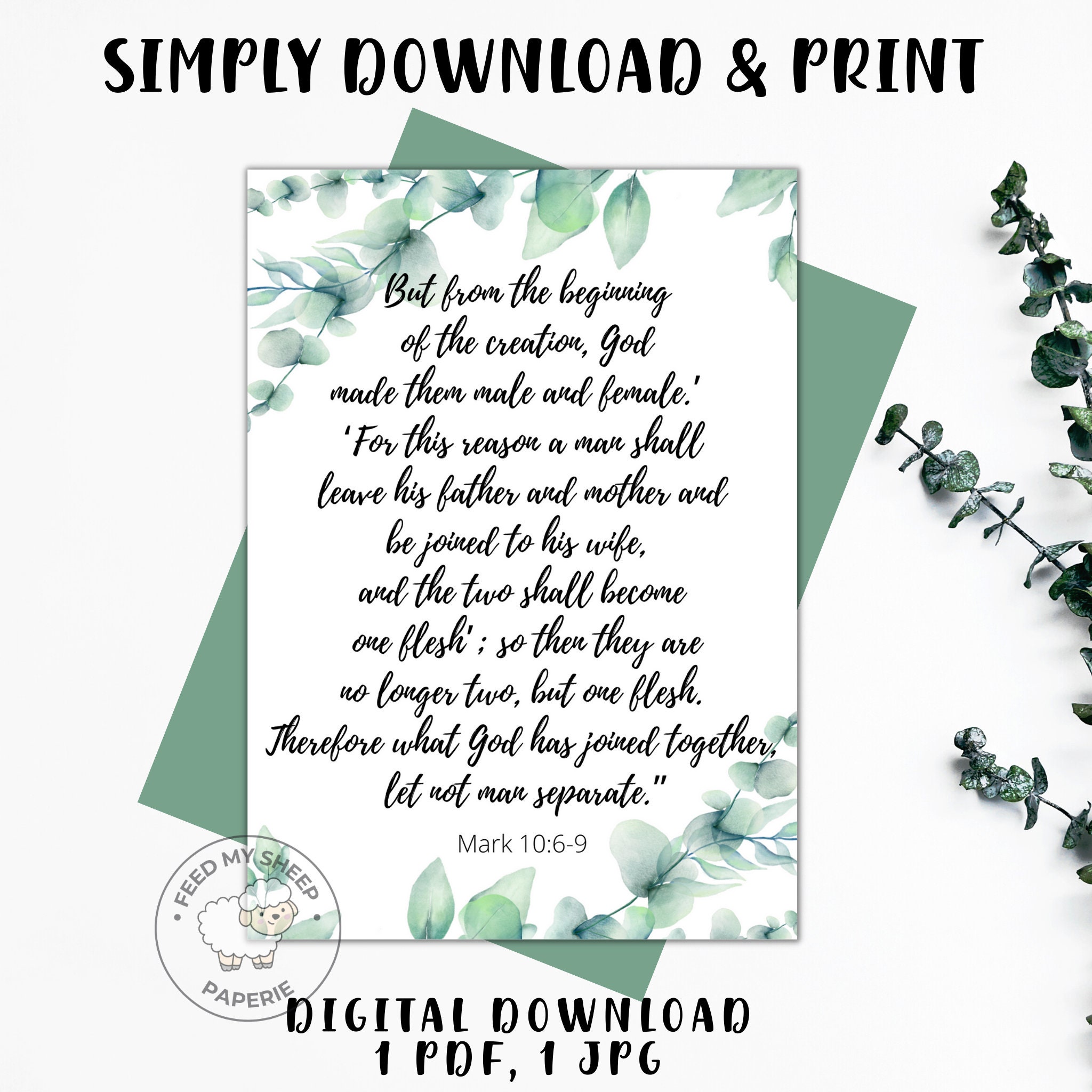 Printable Christian Wedding Card Wedding Card 5x7 Wedding Card Instant ...