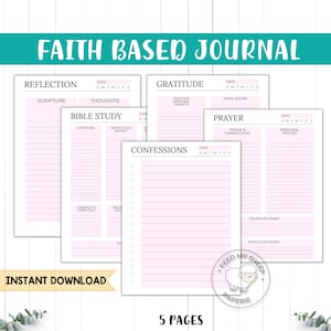 Faith Based Prayer Journal: Minimalist Bible Study (Digital Download)
