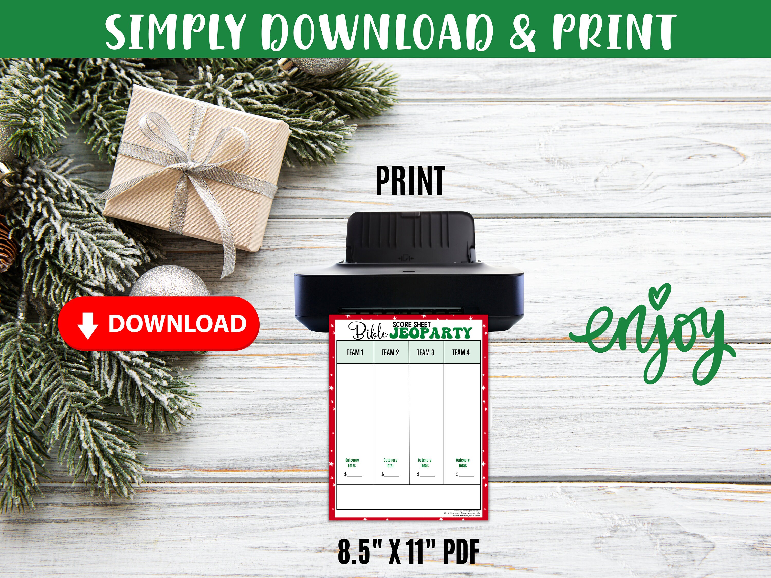 CHRISTMAS BIBLE JEOPARTY, Bible Trivia, Game Night, Fun Feud for Family ...