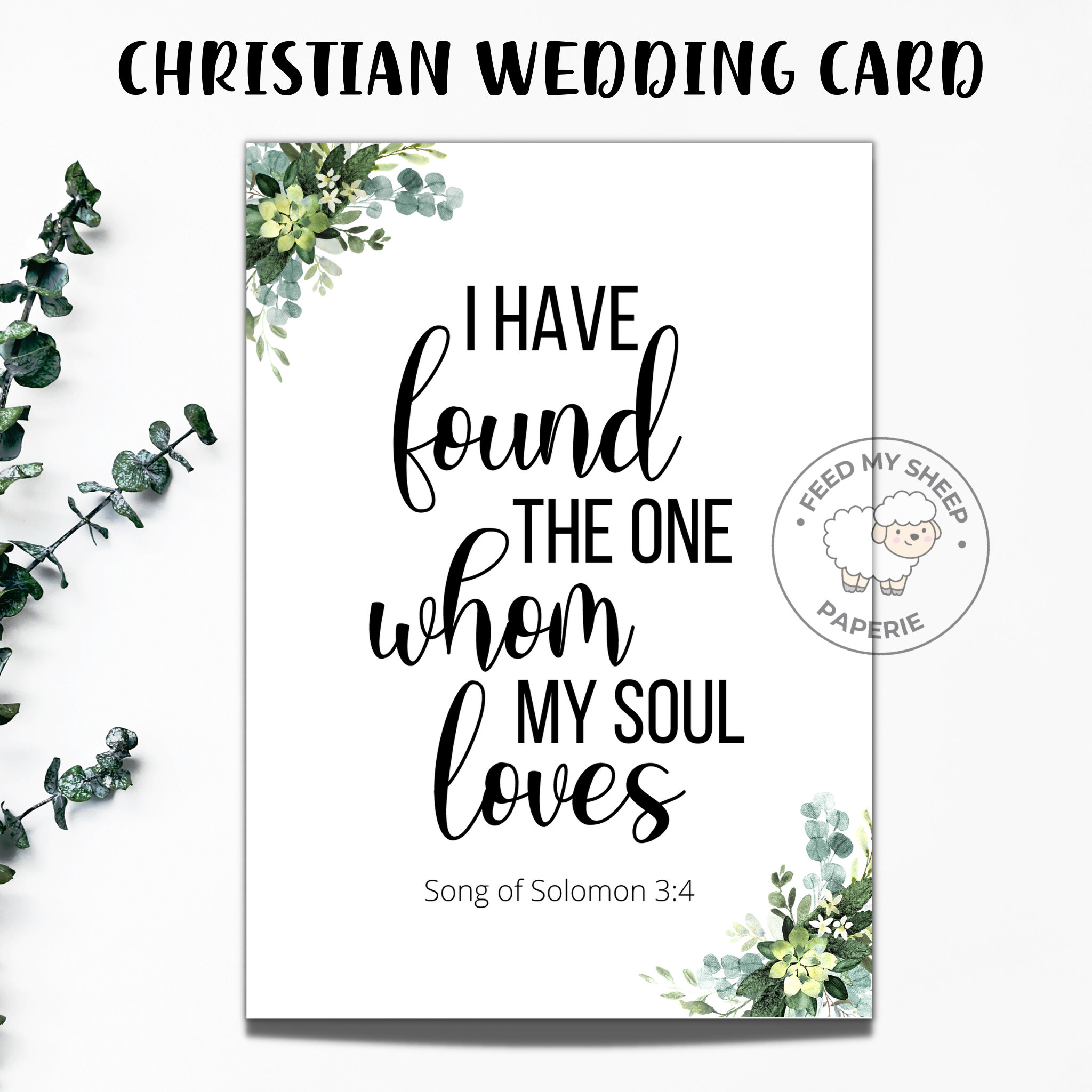 Printable Christian Wedding Card Wedding Card Christian Wedding Card ...