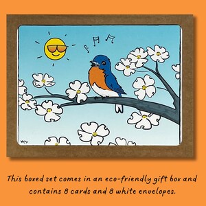 Bluebird &quot;Note&quot; Card Boxed Set, Bird Card, Gift for Bird Watcher, Gift for Mother, Gift for Friend, Gift for Coworker, Note Card Gift Set