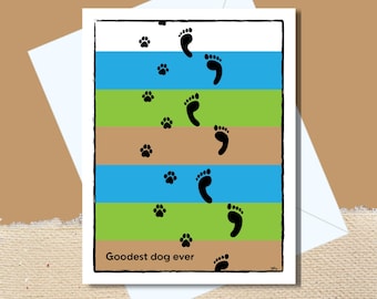 Dog sympathy card; sweet sympathy card for dog owner; pet bereavement card; blank inside