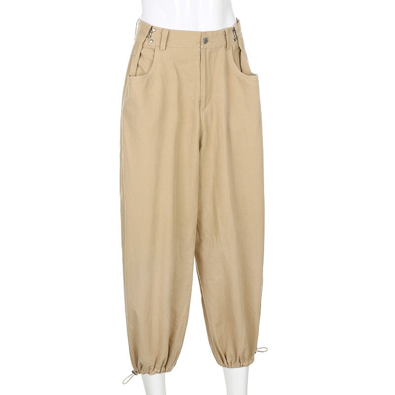 Y2K Fashion Khaki Oversized Cargo Pants Hip Hop Style Loosed - Etsy