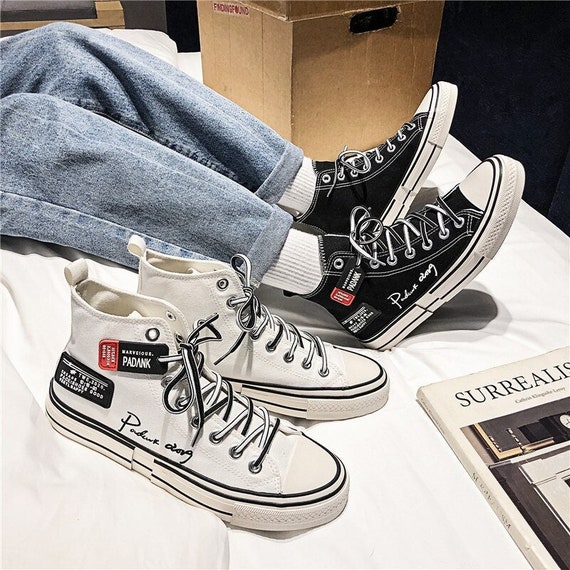Women Men Canvas Casual Shoes High Top Sneakers Flat Trainers Sport Shoes for Man Woman Unisex Couples Espadrilles Chaussure