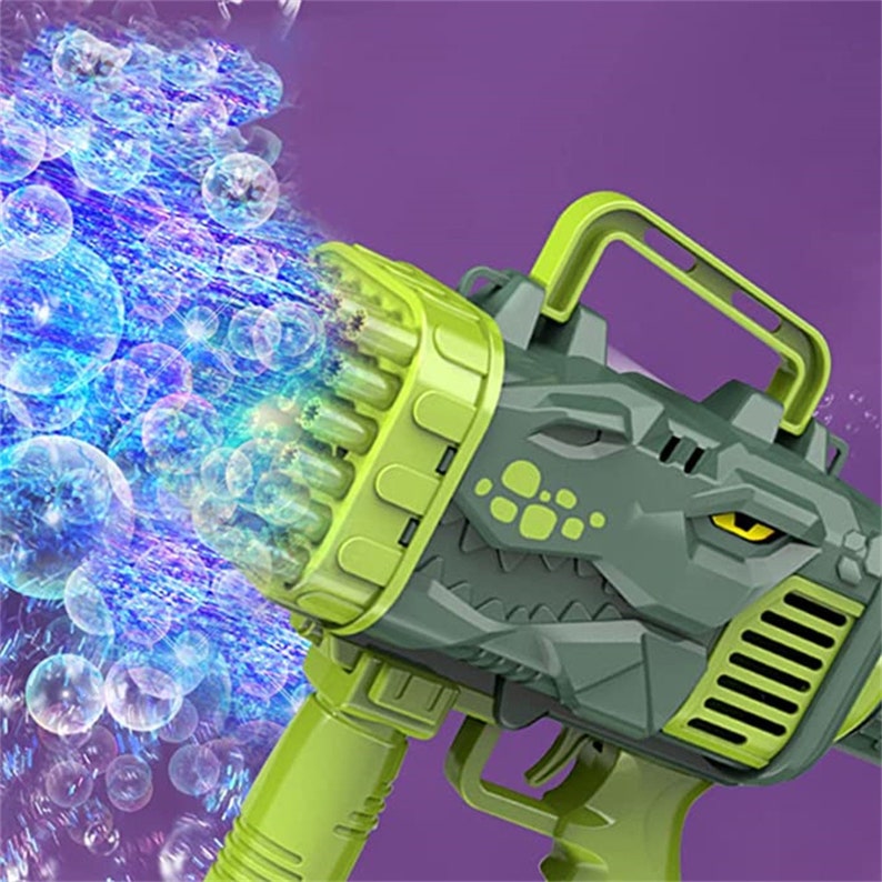 Bazooka Bubble Gun New 32 Holes Dinosaur Electric Bubble Guns Etsy India