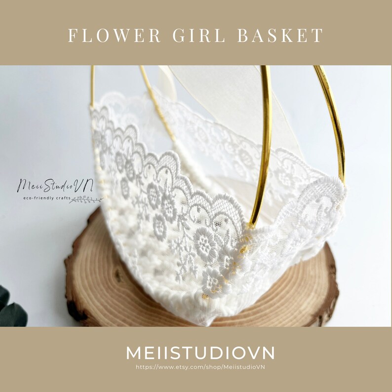 Flower girl basket Basket and Pillow Flower girl basket boho Flower girl basket rustic Flower girl basket and ring bearer set image 5