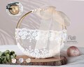 Flower Girl Basket Gold | Basket and Pillow | Flower girl basket boho | Flower girl basket rustic | Flower girl basket and ring bearer set