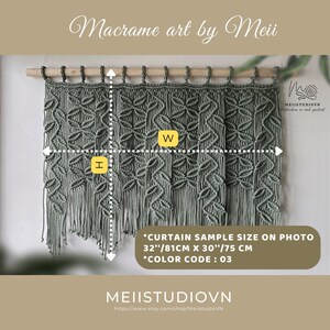 Macrame Valance, Boho Window Curtain, Macrame Curtains, Macrame ...