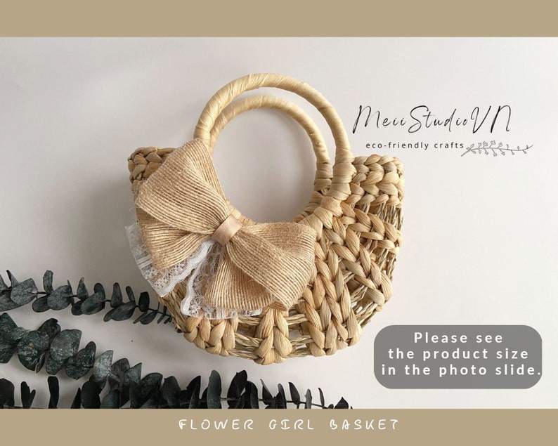 Flower Girl Basket Rustic Basket Flower Girl Basket Boho Etsy