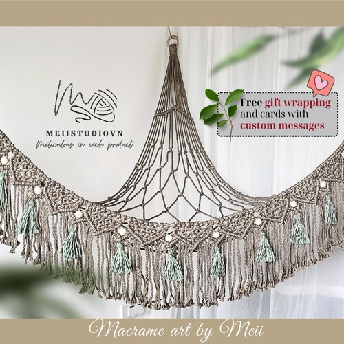 Stuffed Animal Storage | Kids room storage | Nursery Decor | Unique holiday gift | Boho Toy Hammock | Toy hammock | Macrame toy hammock