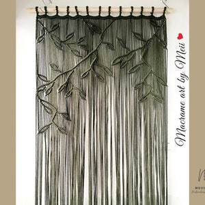 Doorway curtain, Macrame Door Hanging, Macrame Curtain, Macrame wall art, Macrame leaf wall hanging, Macrame wall hanging, Bohemian Tapestry