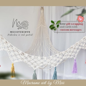 Boho Toy Hammock | Toy hammock | Gift newborn | Macrame toy hammock | Unique holiday gift | Boho Nursery Decor | Stuff animal hammock