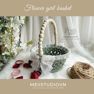 Flower girl basket | Petal toss bags |  Flower girl bag | Petal toss basket | Ring bearer pillow | Flower girl basket rustic | Boho Wedding