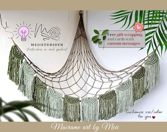 Macrame Toy Hammock, Boho Stuffed Animal Hanging Storage