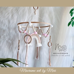 Baby mobile | Crib mobile | Nursery mobile | Macrame Mobile | Woodland mobile | Baby mobile neutral | Baby crib mobile | Baby shower
