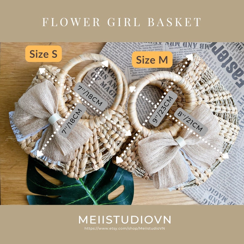 Flower Girl Basket Rustic Basket Flower Girl Basket Boho Etsy
