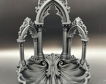 Gothic Cathedral Trinket Tray – Arches & Columns – 3D Printed