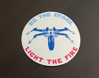 Star Wars "Be The Spark" Rebel Slogan Vinyl Sticker