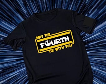 Star Wars "MAY THE FOURTH" Rebel Inspired Slogan T-Shirt