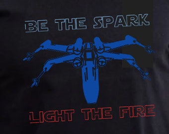 Star Wars "Be The Spark Light The Fire" Rebel Slogan T-Shirt